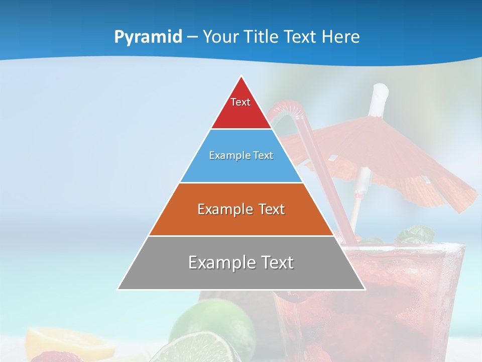 A Drink With Strawberries And Limes On A Wooden Table PowerPoint Template
