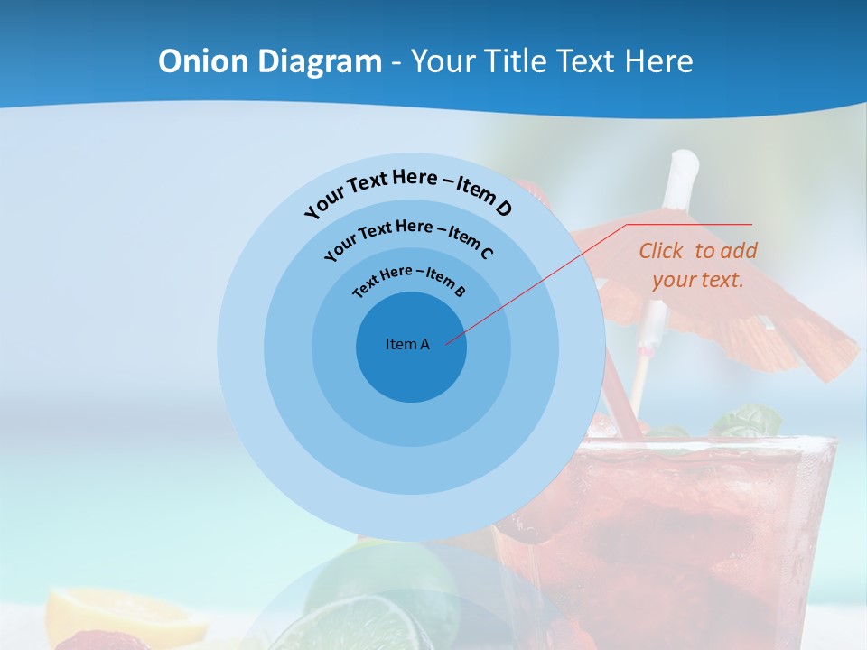 A Drink With Strawberries And Limes On A Wooden Table PowerPoint Template