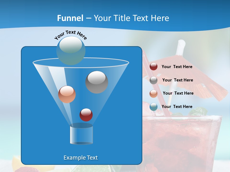 A Drink With Strawberries And Limes On A Wooden Table PowerPoint Template