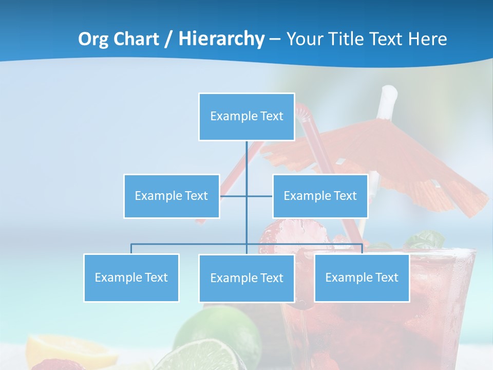 A Drink With Strawberries And Limes On A Wooden Table PowerPoint Template