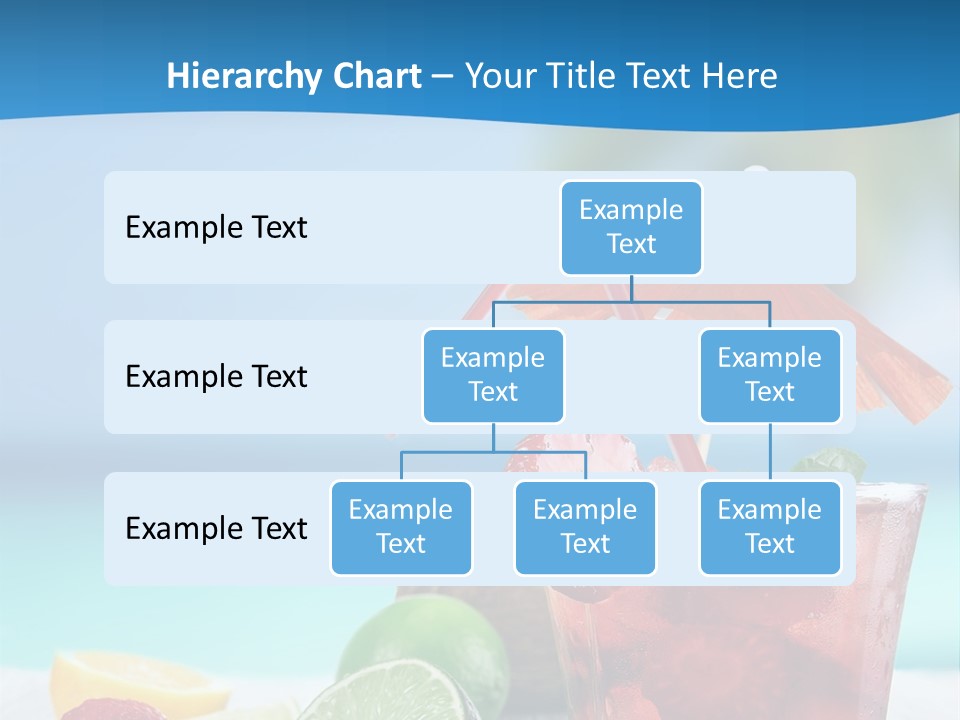A Drink With Strawberries And Limes On A Wooden Table PowerPoint Template