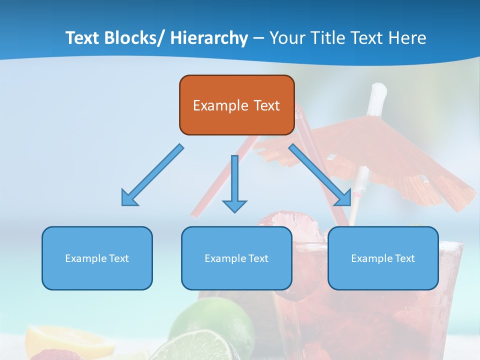 A Drink With Strawberries And Limes On A Wooden Table PowerPoint Template