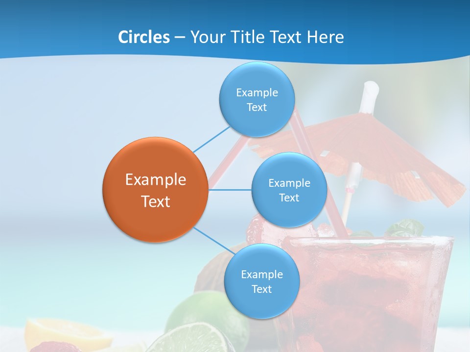 A Drink With Strawberries And Limes On A Wooden Table PowerPoint Template