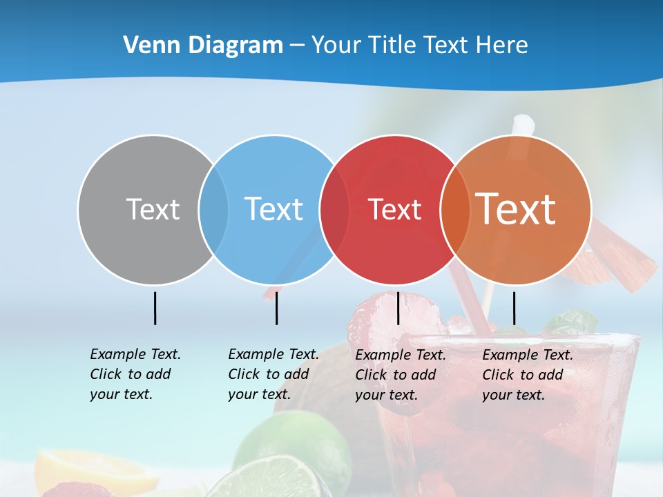 A Drink With Strawberries And Limes On A Wooden Table PowerPoint Template