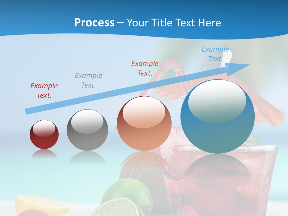 A Drink With Strawberries And Limes On A Wooden Table PowerPoint Template