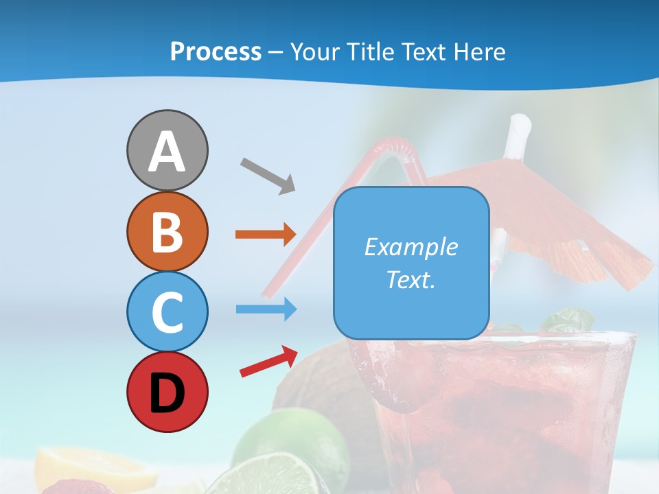 A Drink With Strawberries And Limes On A Wooden Table PowerPoint Template