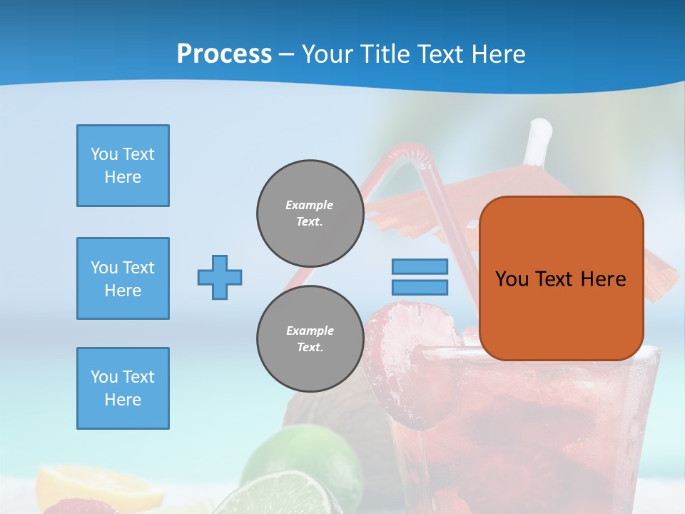 A Drink With Strawberries And Limes On A Wooden Table PowerPoint Template
