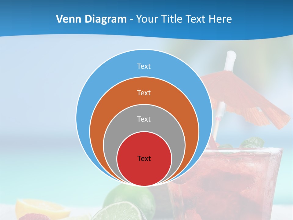 A Drink With Strawberries And Limes On A Wooden Table PowerPoint Template