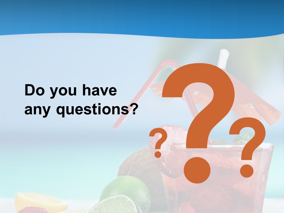 A Drink With Strawberries And Limes On A Wooden Table PowerPoint Template