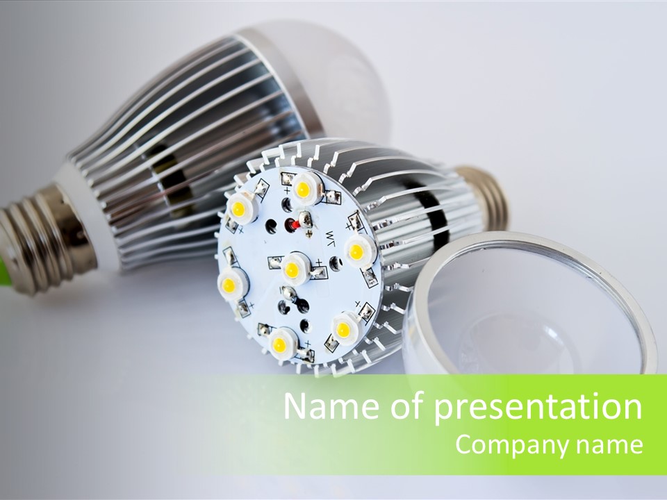 Led Technology Cold PowerPoint Template