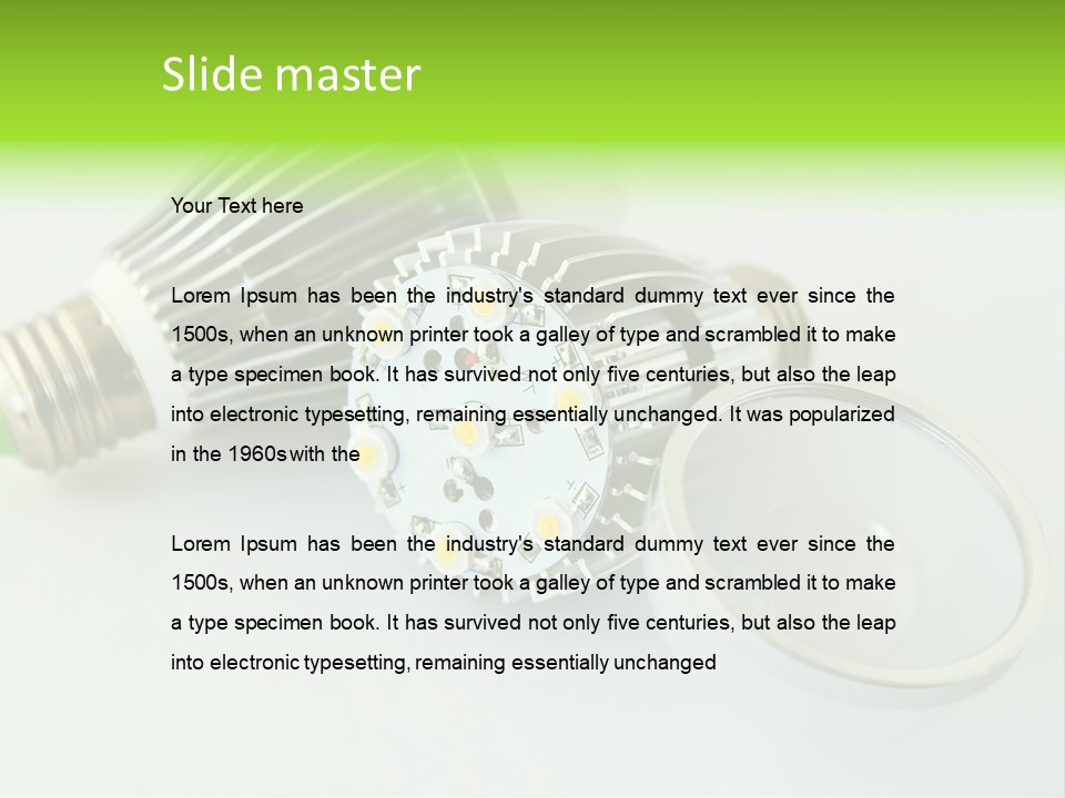 Led Technology Cold PowerPoint Template