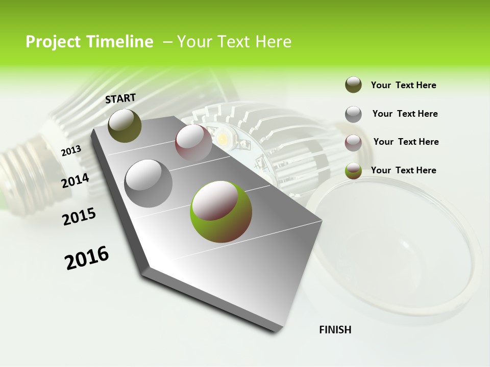 Led Technology Cold PowerPoint Template