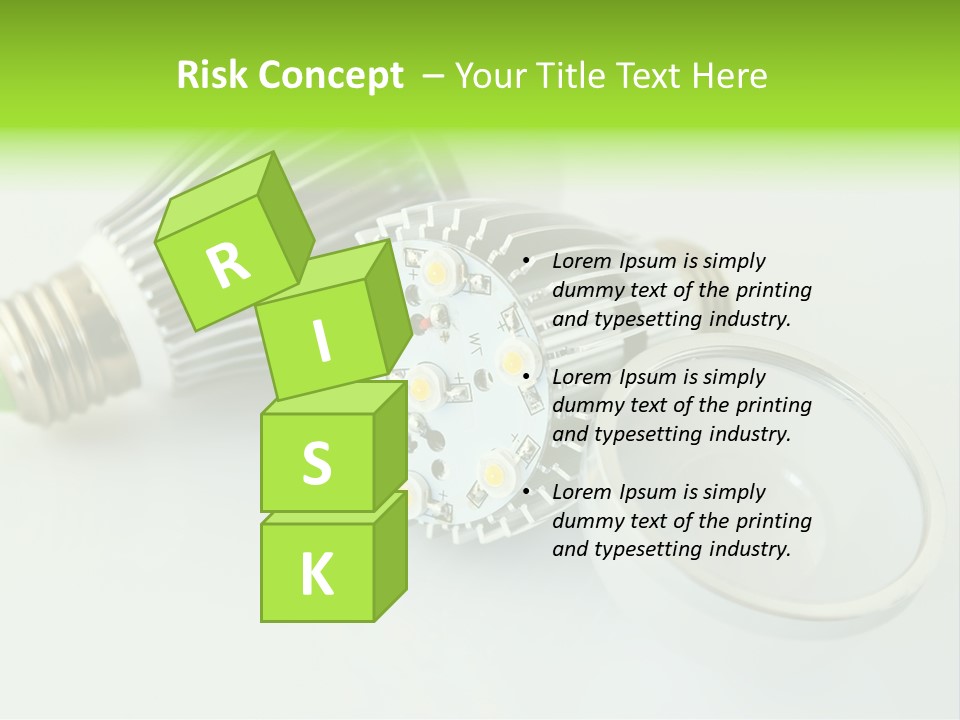 Led Technology Cold PowerPoint Template