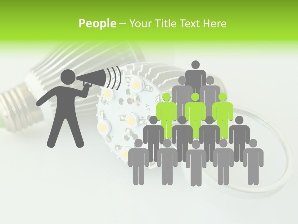 Led Technology Cold PowerPoint Template