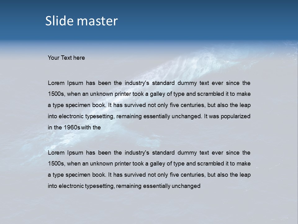Blue Blue Whale Under PowerPoint Template
