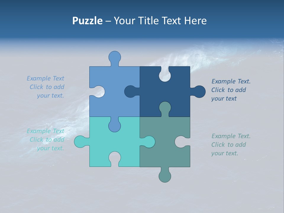 Blue Blue Whale Under PowerPoint Template