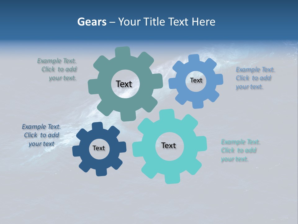 Blue Blue Whale Under PowerPoint Template