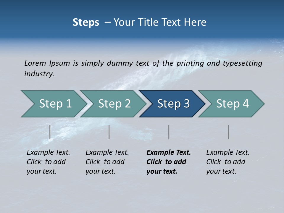 Blue Blue Whale Under PowerPoint Template