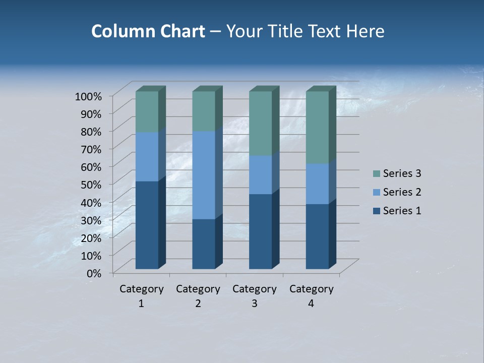 Blue Blue Whale Under PowerPoint Template