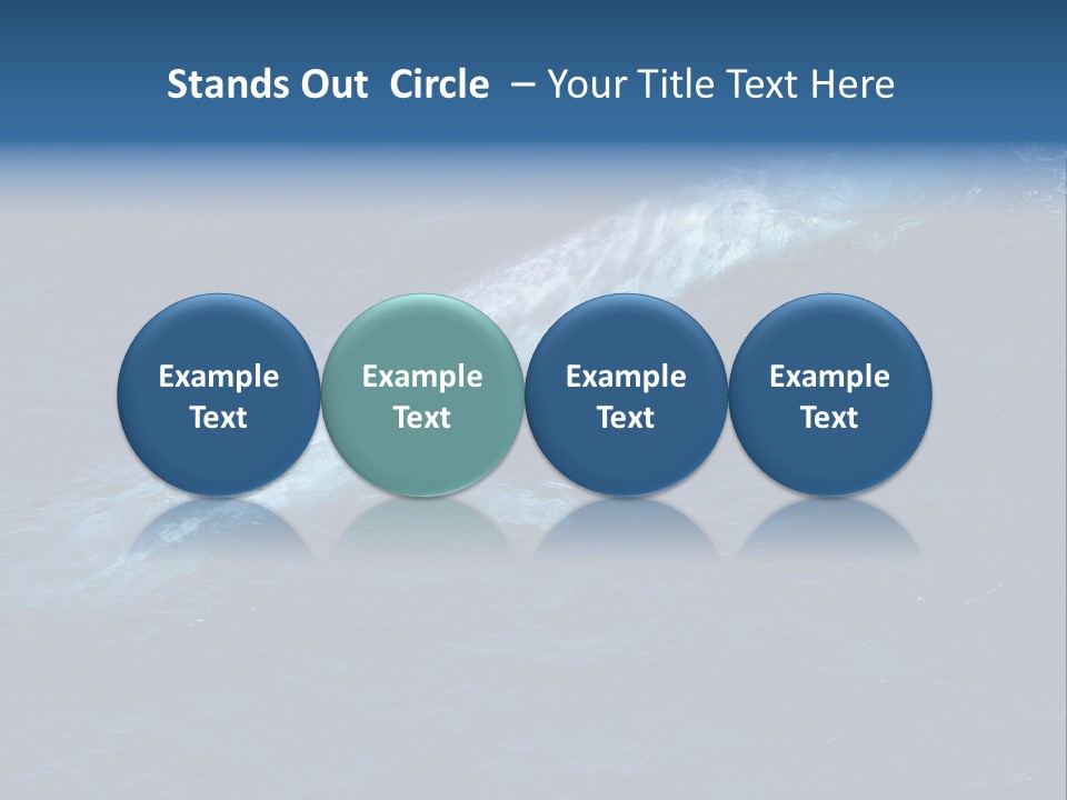 Blue Blue Whale Under PowerPoint Template