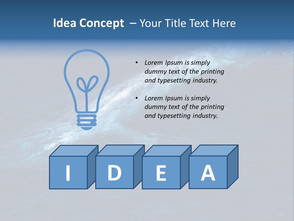 Blue Blue Whale Under PowerPoint Template