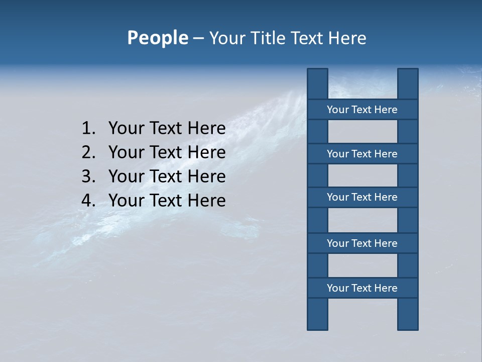 Blue Blue Whale Under PowerPoint Template