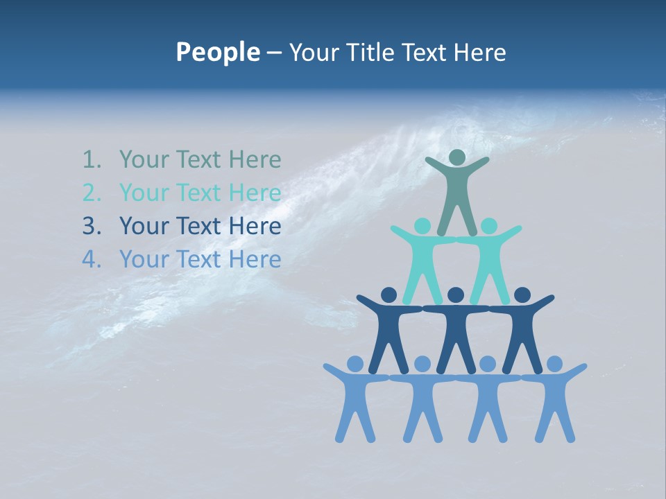 Blue Blue Whale Under PowerPoint Template