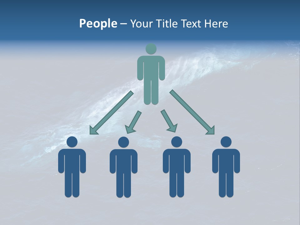 Blue Blue Whale Under PowerPoint Template