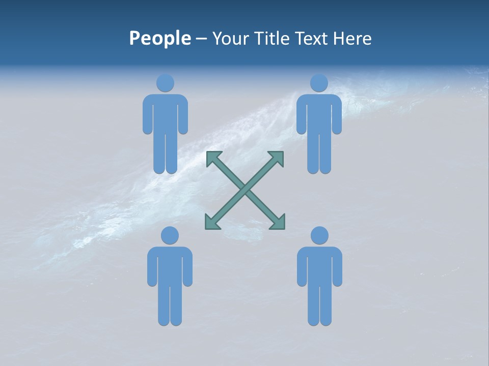 Blue Blue Whale Under PowerPoint Template