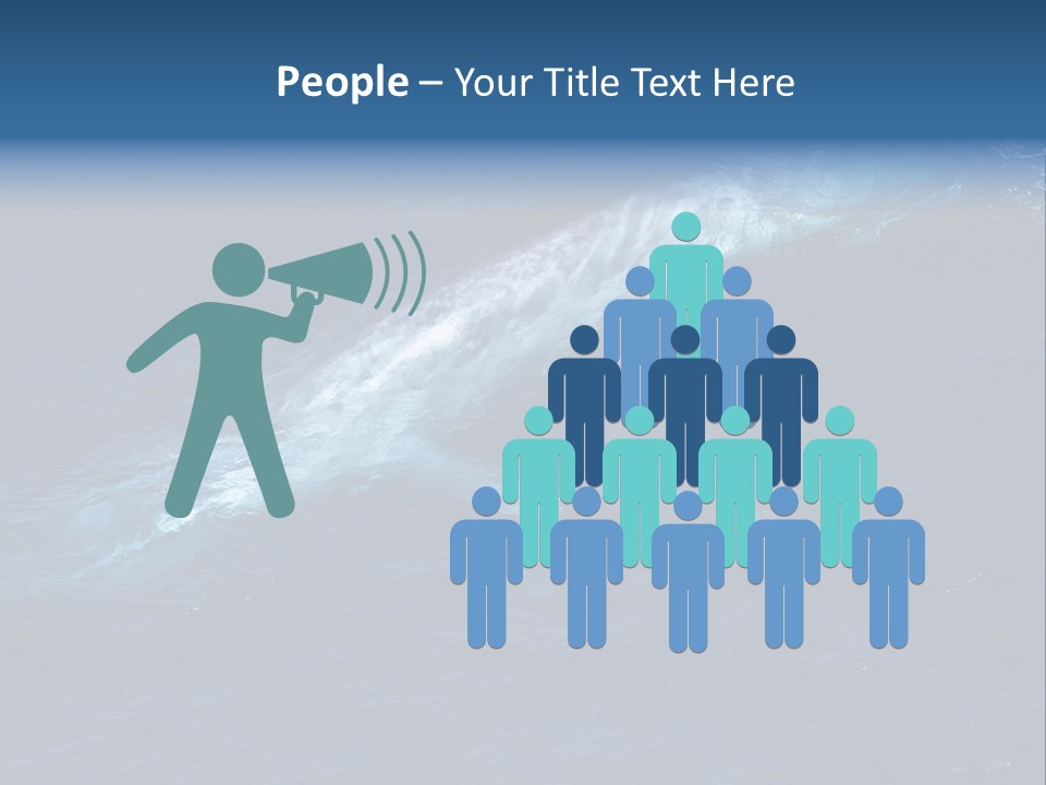 Blue Blue Whale Under PowerPoint Template