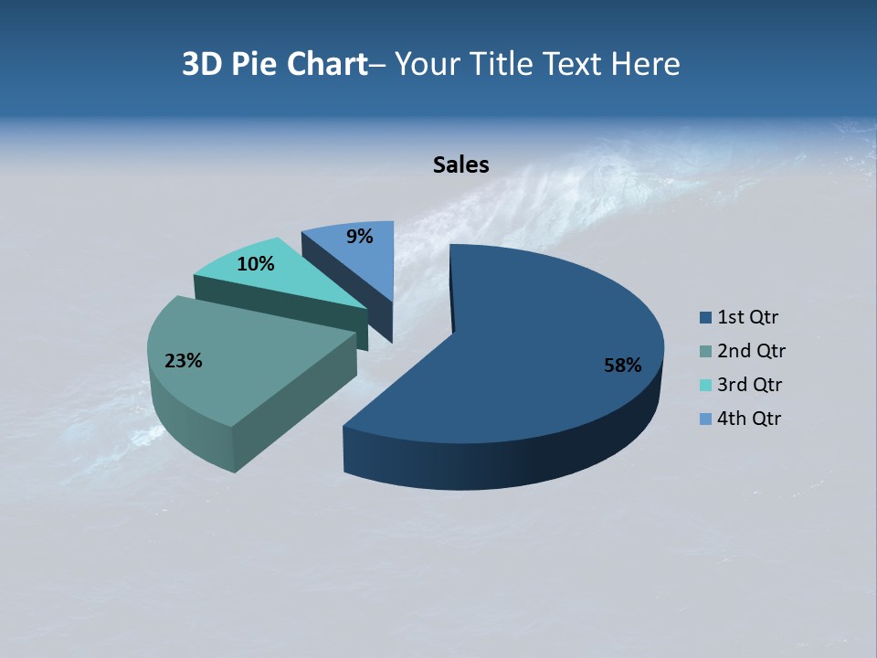Blue Blue Whale Under PowerPoint Template