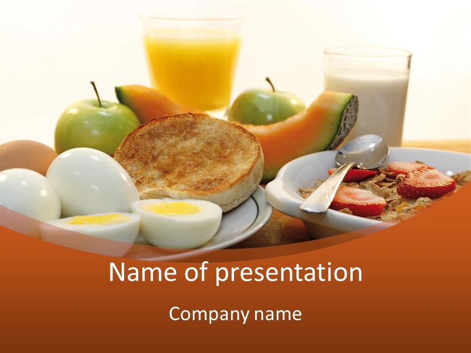 Nutritional Milk Eggs PowerPoint Template