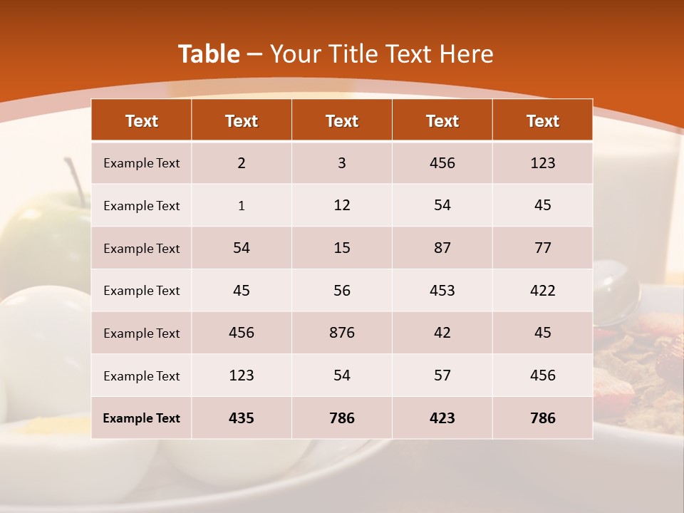 Nutritional Milk Eggs PowerPoint Template