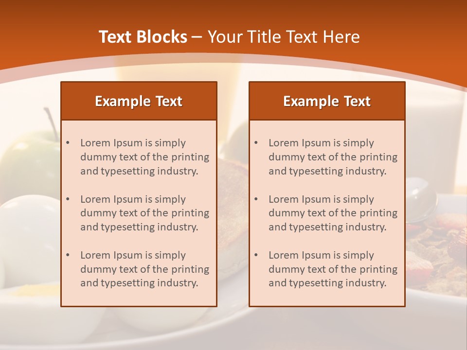 Nutritional Milk Eggs PowerPoint Template