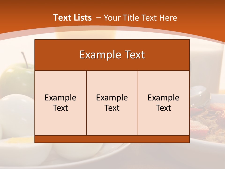 Nutritional Milk Eggs PowerPoint Template