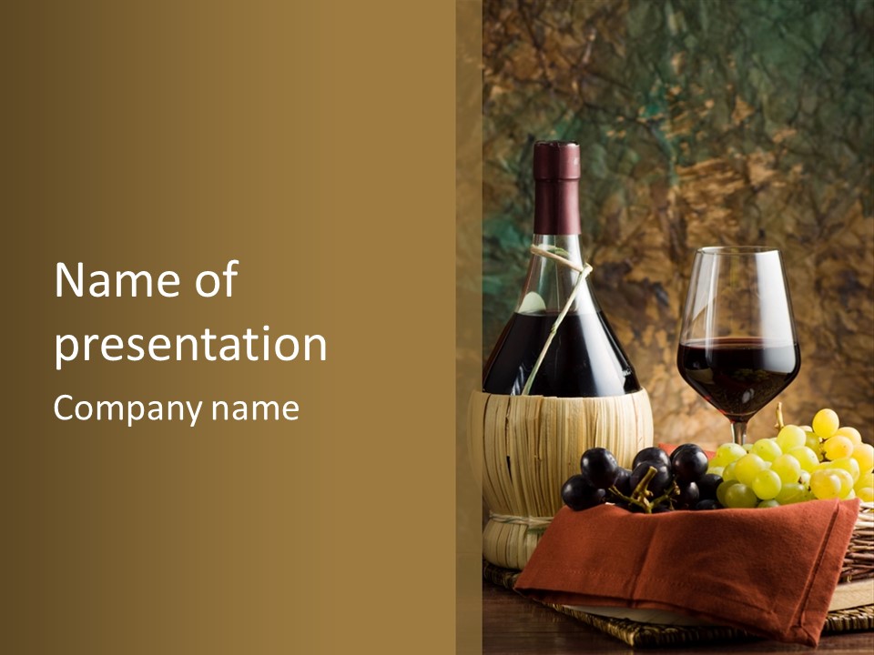 Grape Winery Background PowerPoint Template