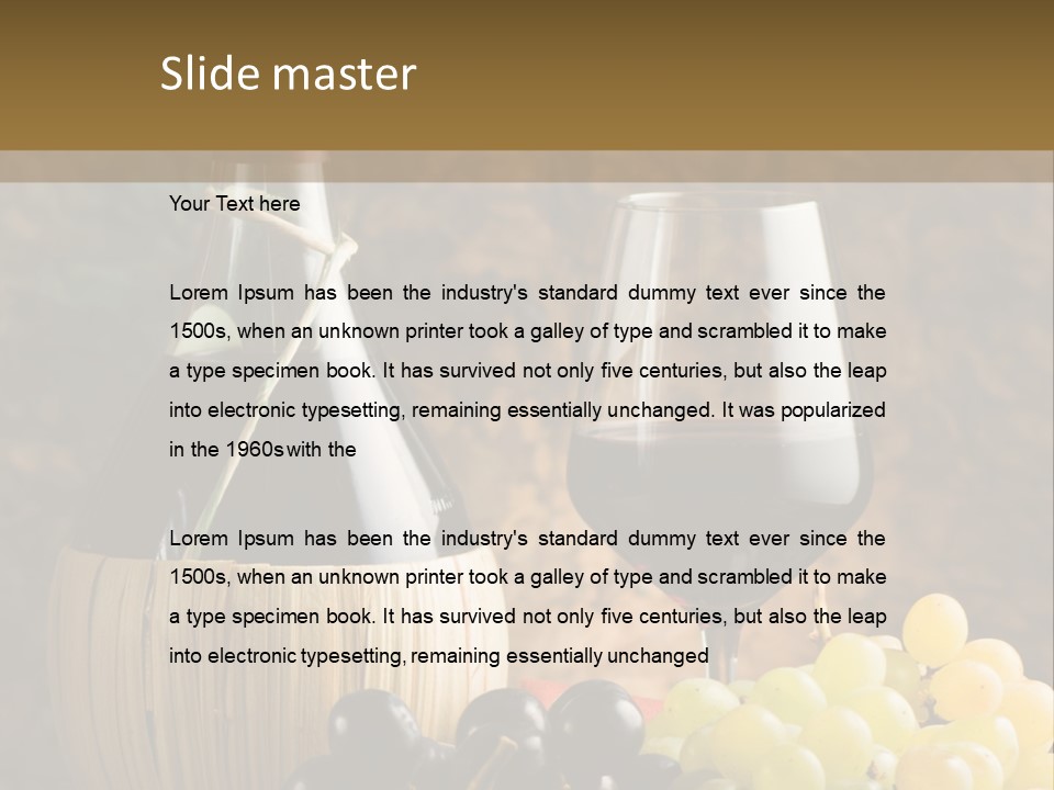 Grape Winery Background PowerPoint Template