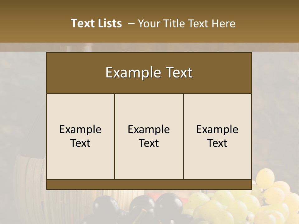 Grape Winery Background PowerPoint Template