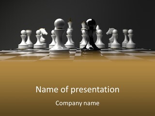 Preferment Chess Pieces Resources PowerPoint Template