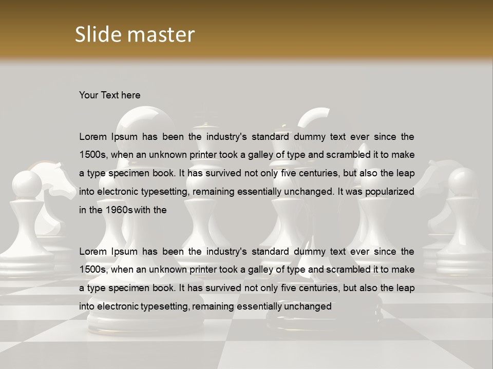 Preferment Chess Pieces Resources PowerPoint Template