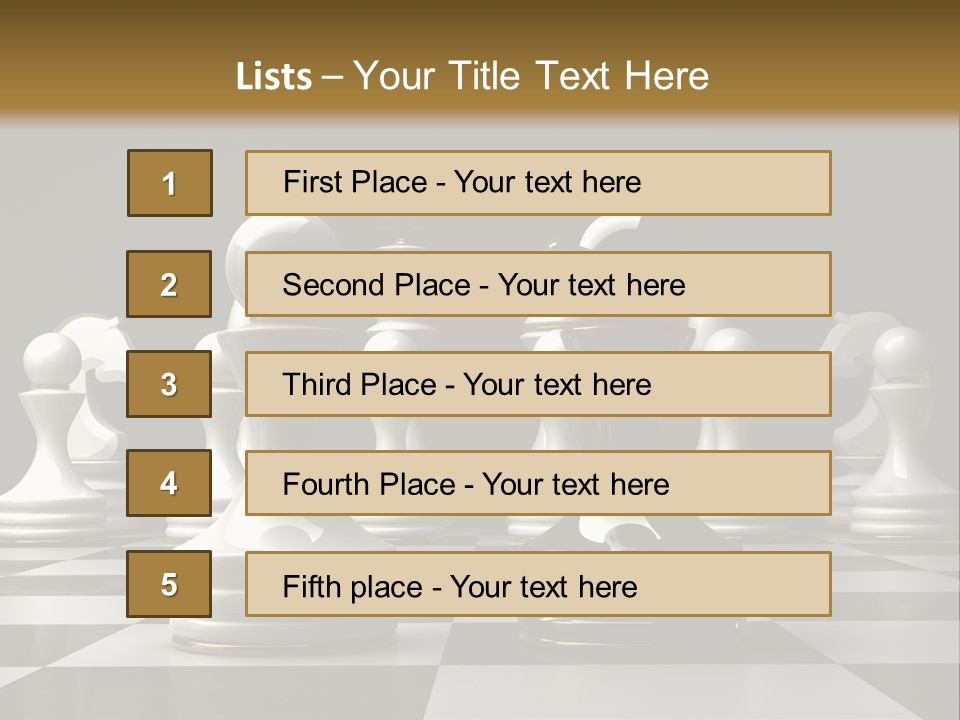 Preferment Chess Pieces Resources PowerPoint Template
