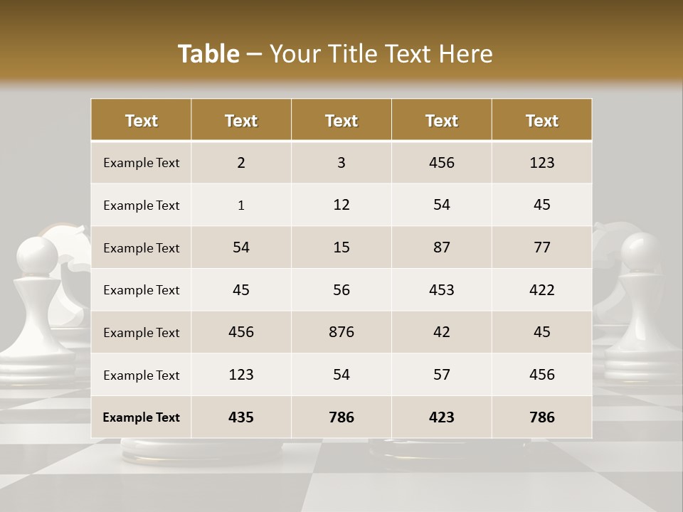 Preferment Chess Pieces Resources PowerPoint Template