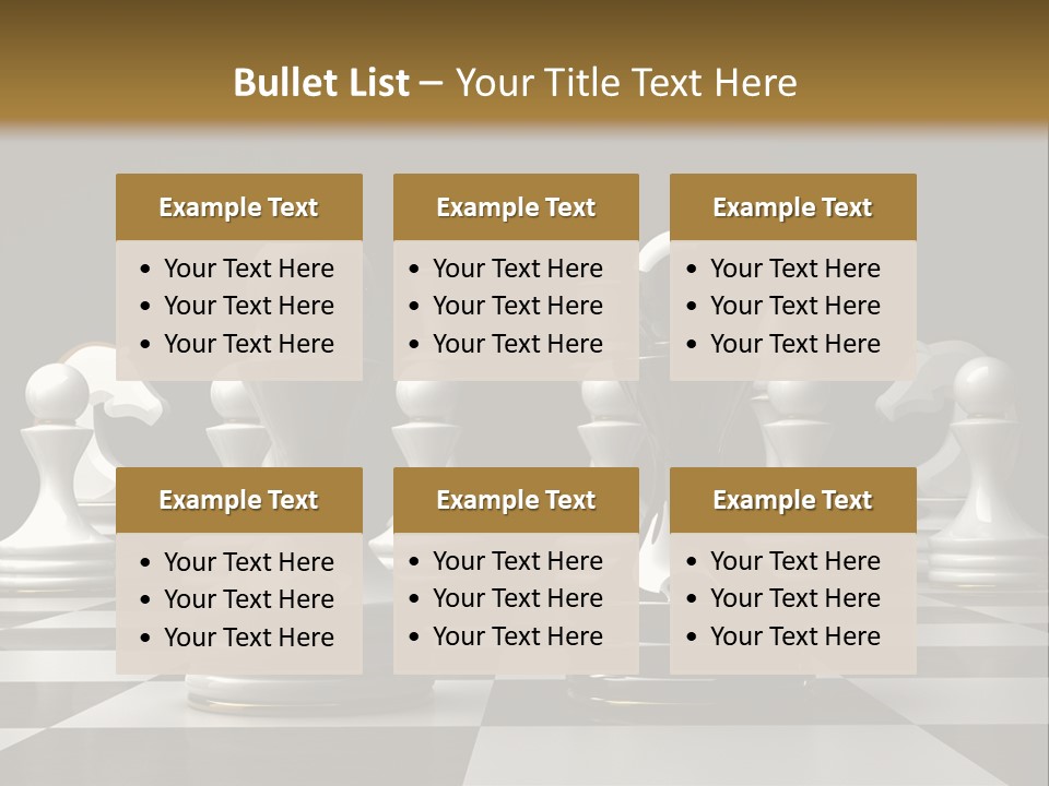 Preferment Chess Pieces Resources PowerPoint Template