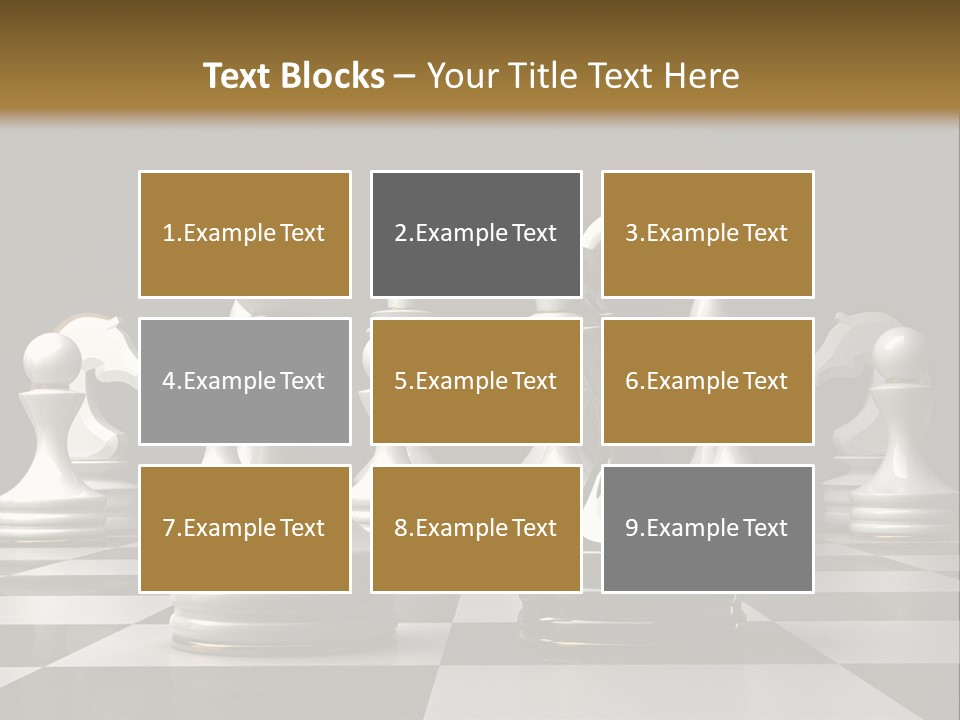 Preferment Chess Pieces Resources PowerPoint Template