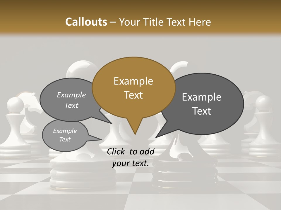 Preferment Chess Pieces Resources PowerPoint Template