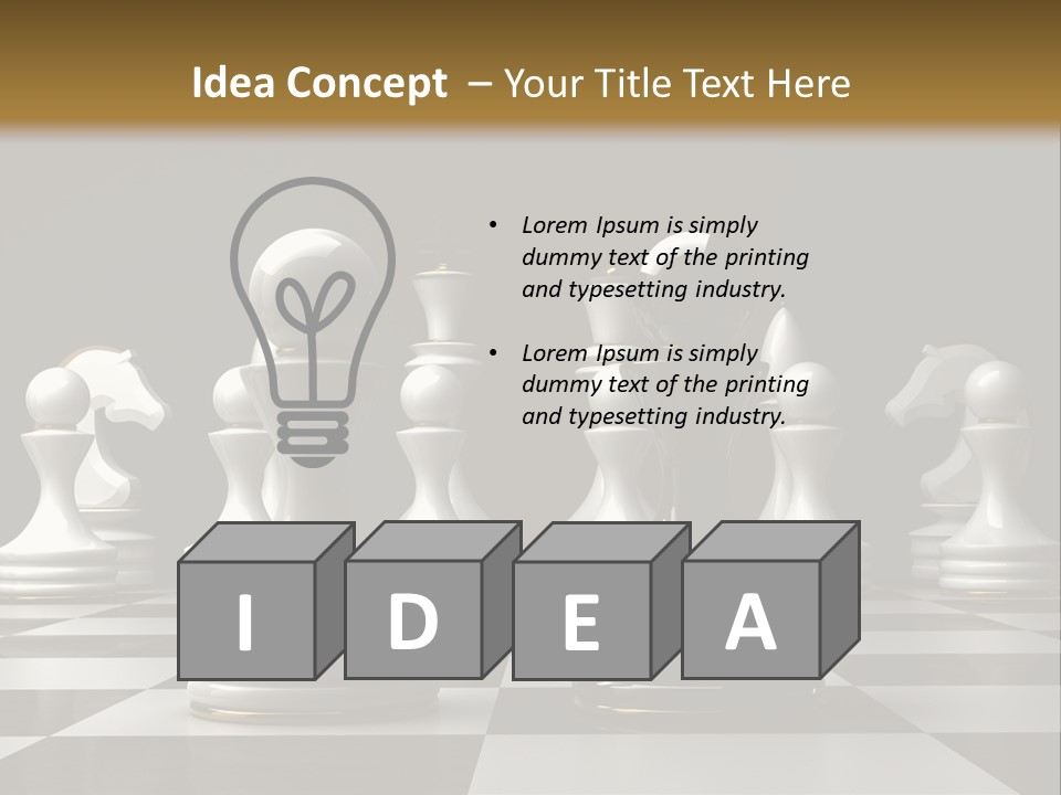 Preferment Chess Pieces Resources PowerPoint Template