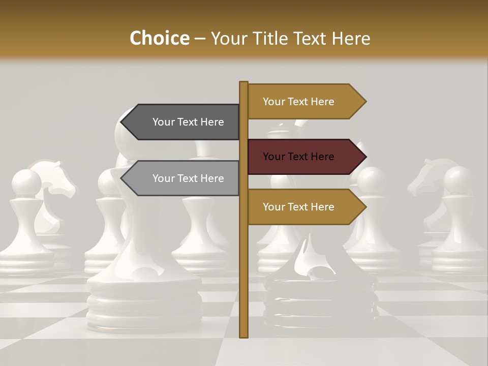 Preferment Chess Pieces Resources PowerPoint Template