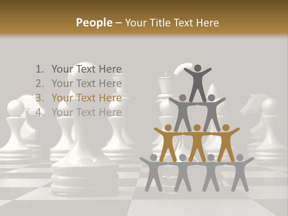 Preferment Chess Pieces Resources PowerPoint Template