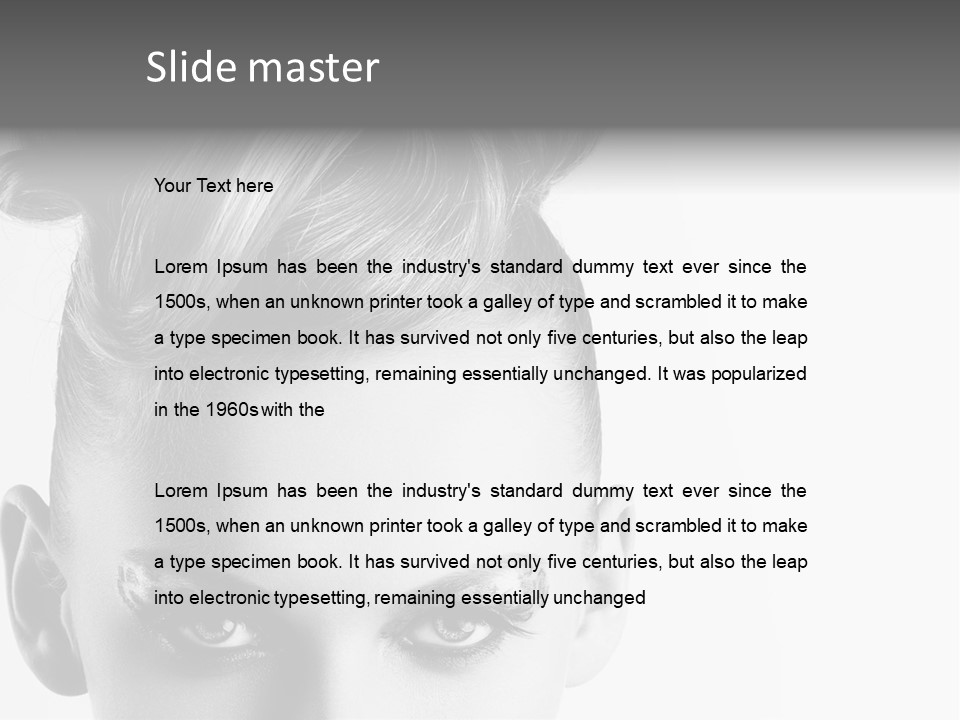 A Woman With A Bun In Her Hair PowerPoint Template