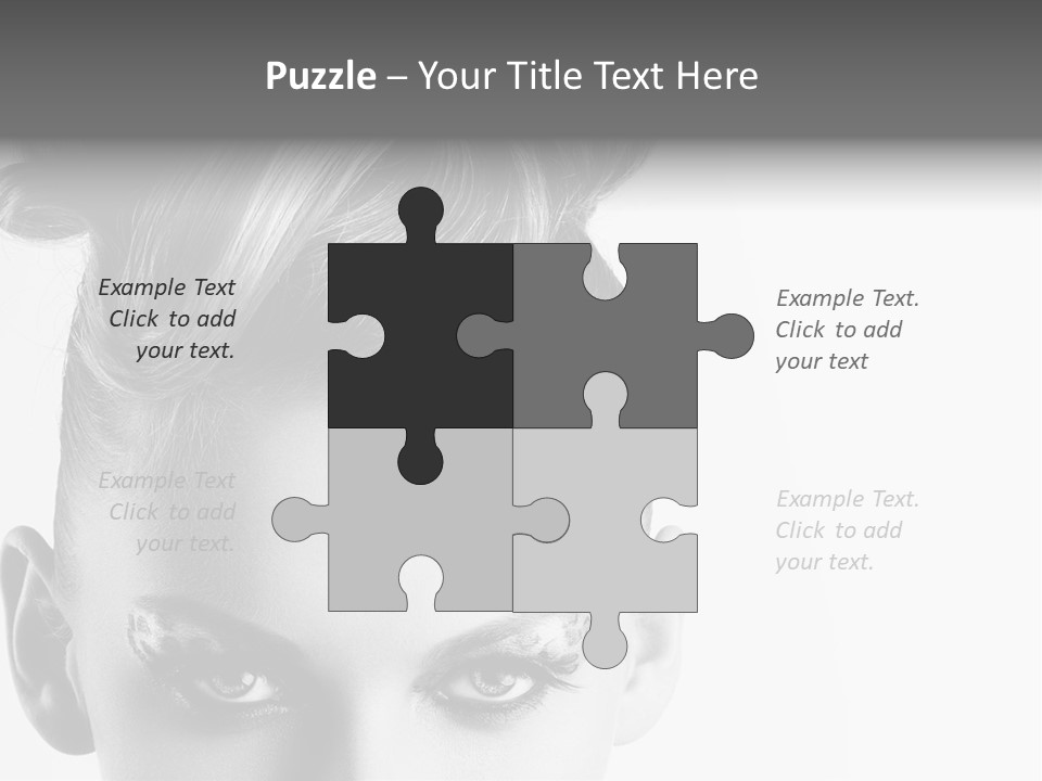 A Woman With A Bun In Her Hair PowerPoint Template